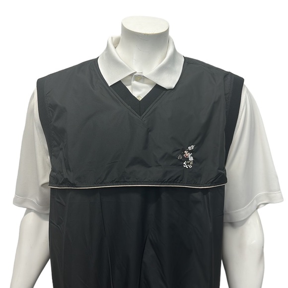 NWT Walt Disney World Golf Links Tech Mickey Embroidered Black Windbreaker Vest - Picture 7 of 13
